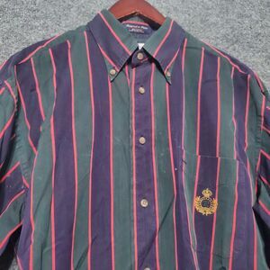 Vintage 90s Faconnable Shirt Large Mens Striped Albert Goldberg Button Down